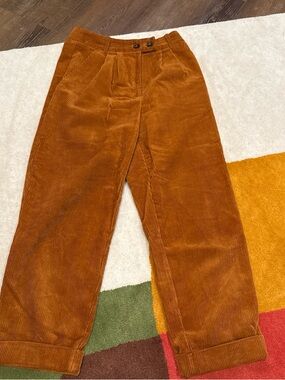 Topshop Warm Orange Corduroy Trousers